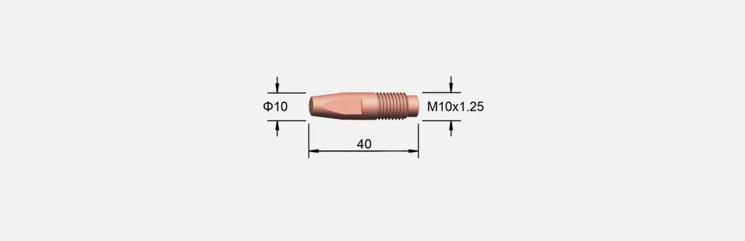 M10x1.25x40 Contact Tip